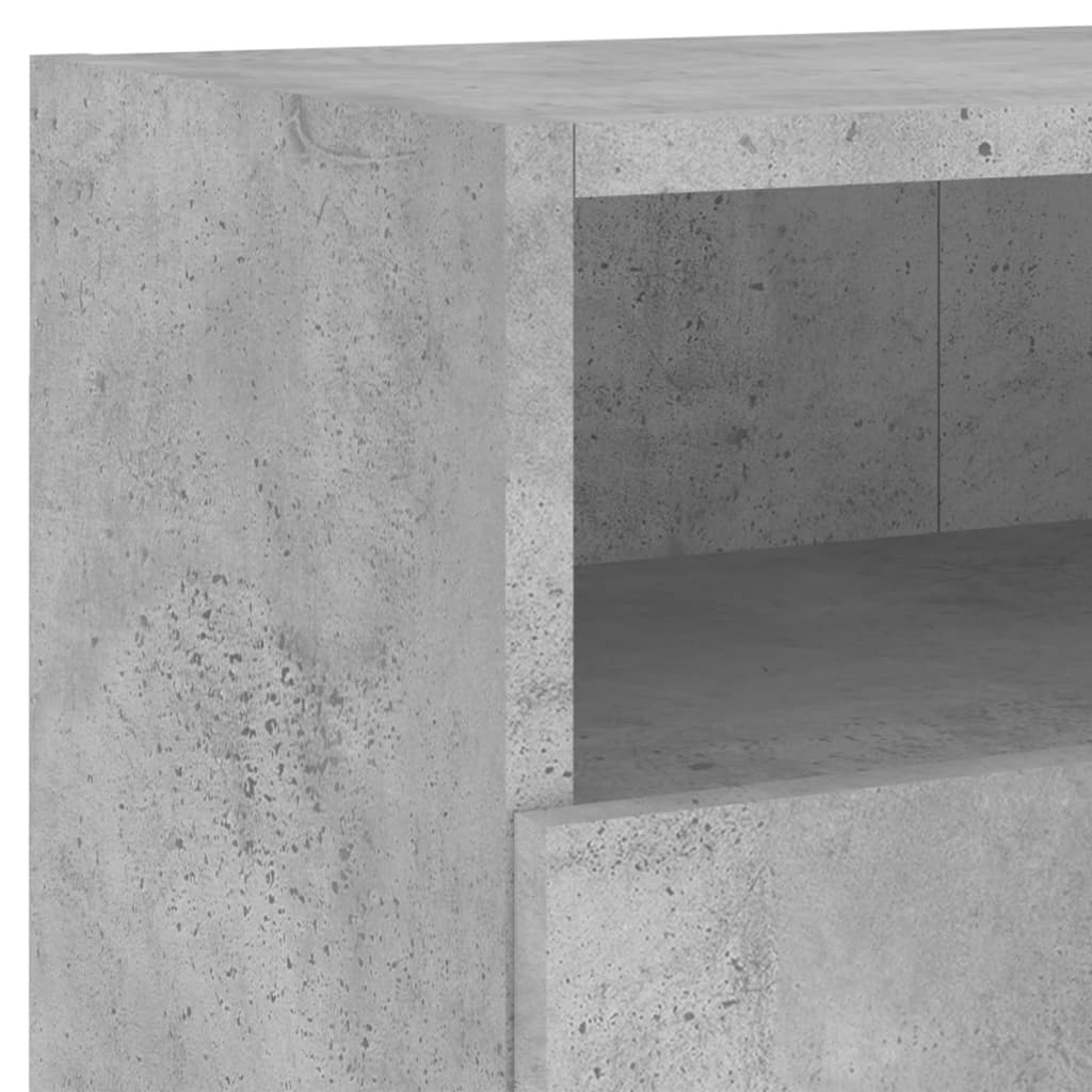 Sieninė TV spintelė, betono pilka, 80x30x30cm, apdirbta mediena