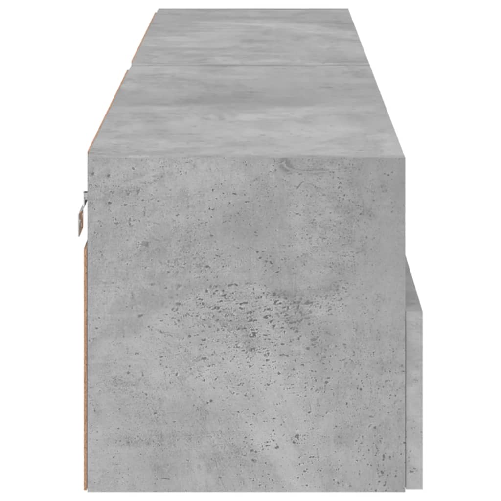 Sieninės TV spintelės, 2vnt., betono, 80x30x30cm, mediena