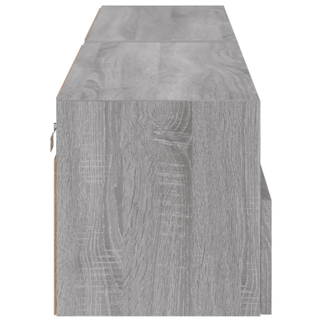 Sieninės TV spintelės, 2vnt., pilkos, 80x30x30cm, mediena