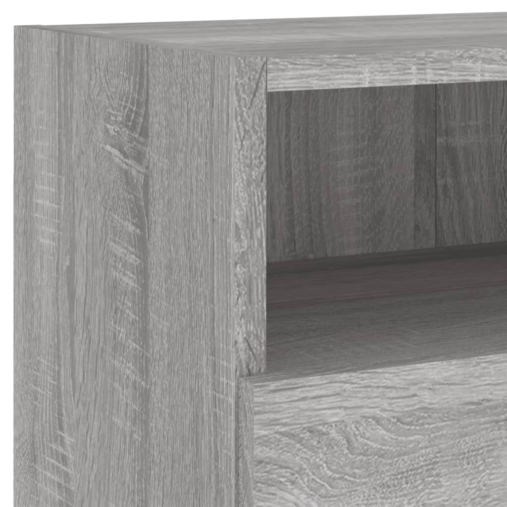 Sieninės TV spintelės, 2vnt., pilkos, 80x30x30cm, mediena