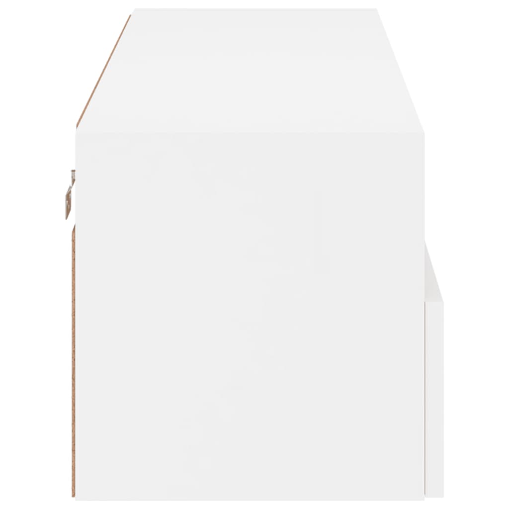Wall-mounted TV cabinet, white, 100x30x30cm, engineered wood