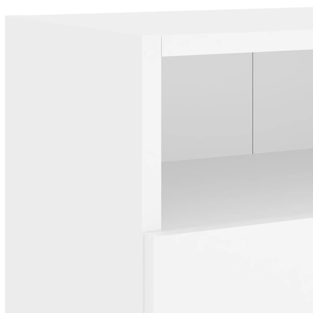 Sieninės TV spintelės, 2vnt., baltos, 100x30x30cm, mediena