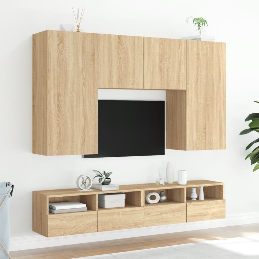 Sienas TV skapītis, ozolkoka, 100x30x30cm, apstrādāta koksne