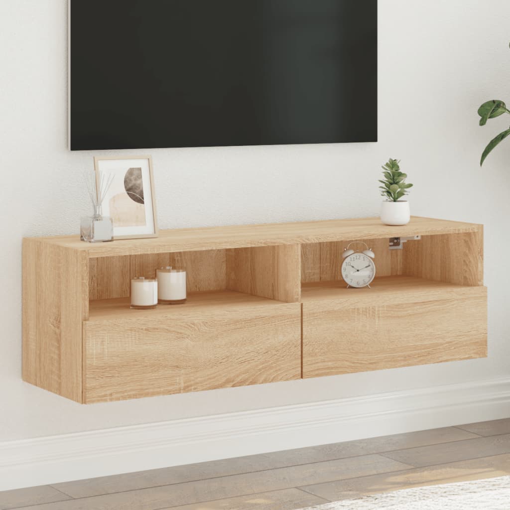 Sienas TV skapītis, ozolkoka, 100x30x30cm, apstrādāta koksne