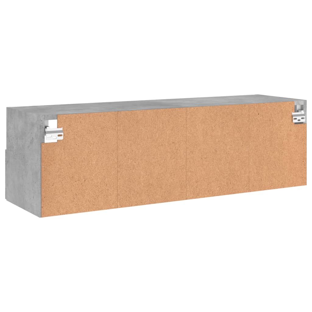 Sieninė TV spintelė, betono pilka, 100x30x30cm, mediena