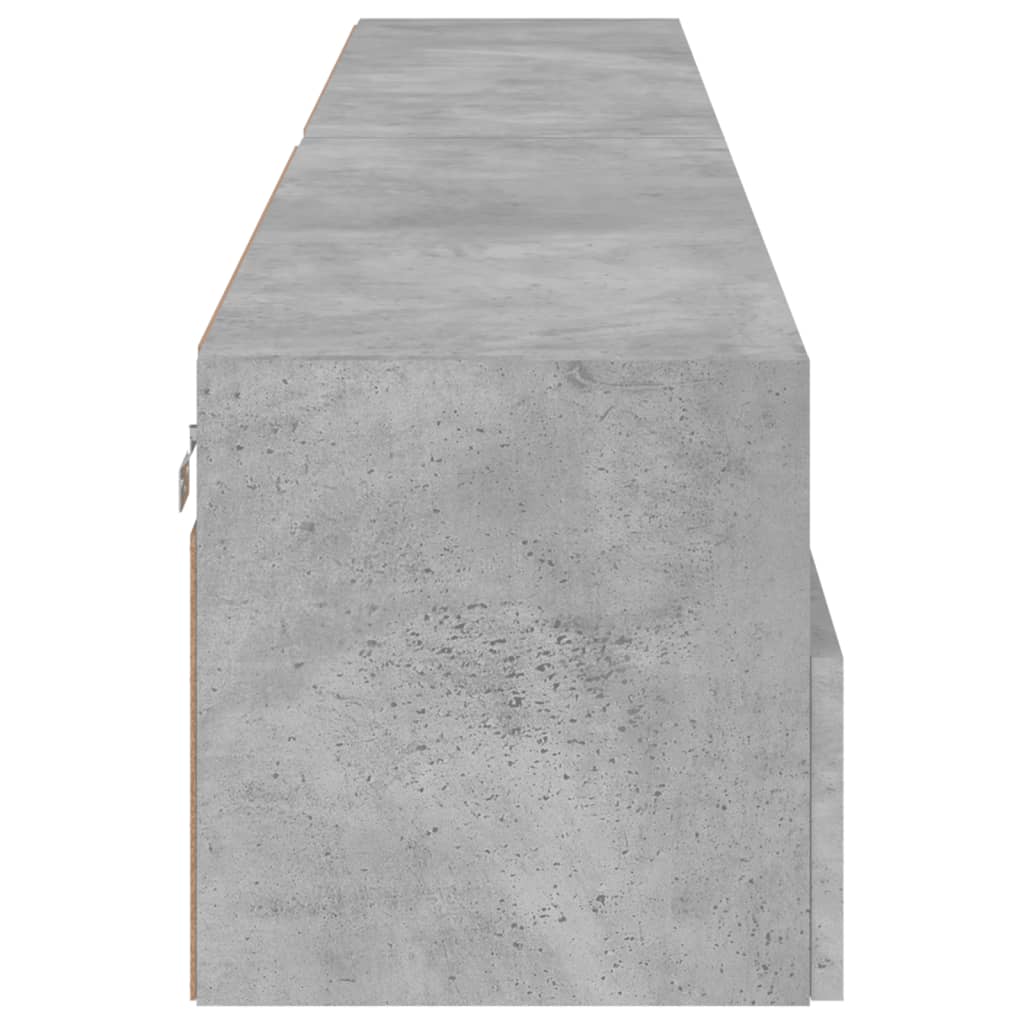 Wall TV cabinets, 2 pcs., concrete, 100x30x30cm, wood
