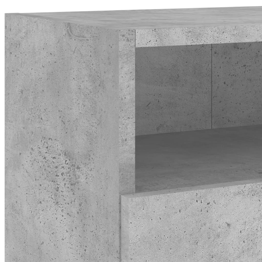 Wall TV cabinets, 2 pcs., concrete, 100x30x30cm, wood