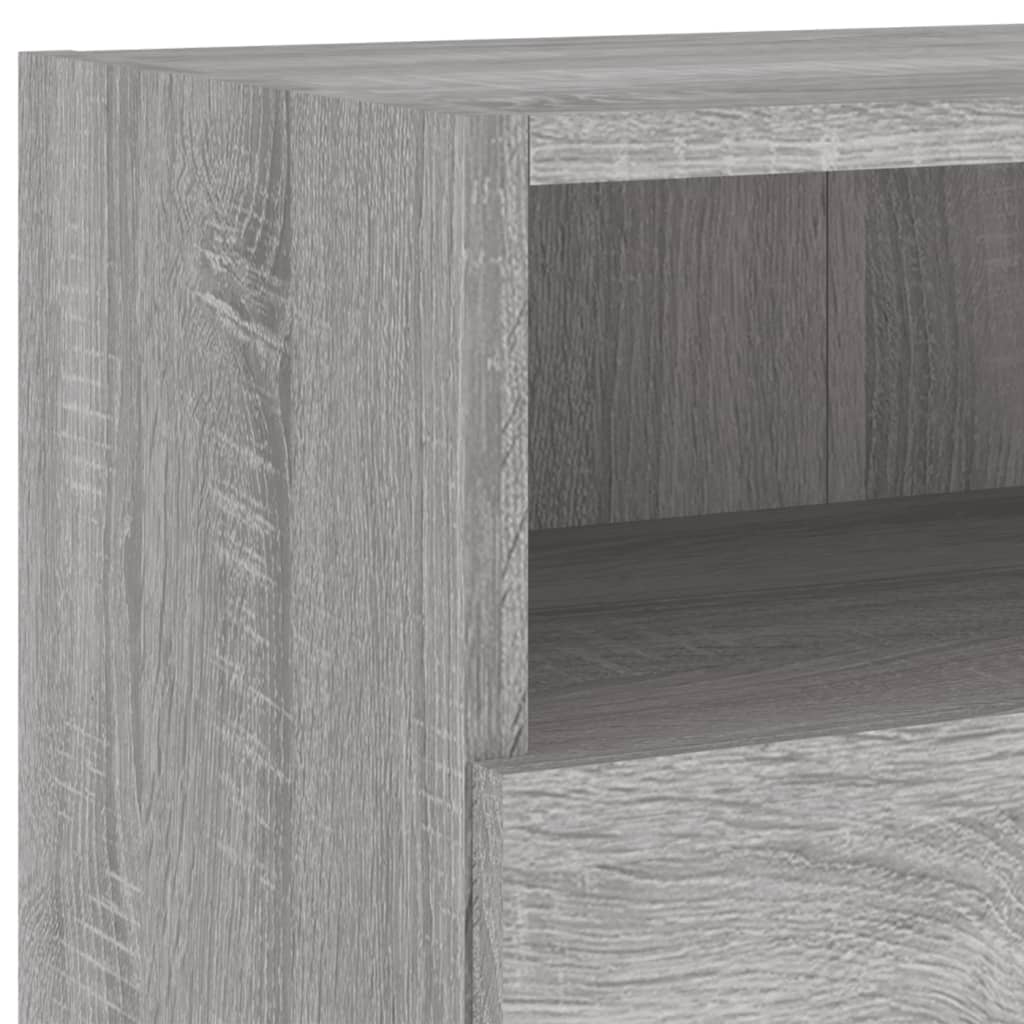 Sieninė TV spintelė, pilka ąžuolo, 100x30x30cm, mediena