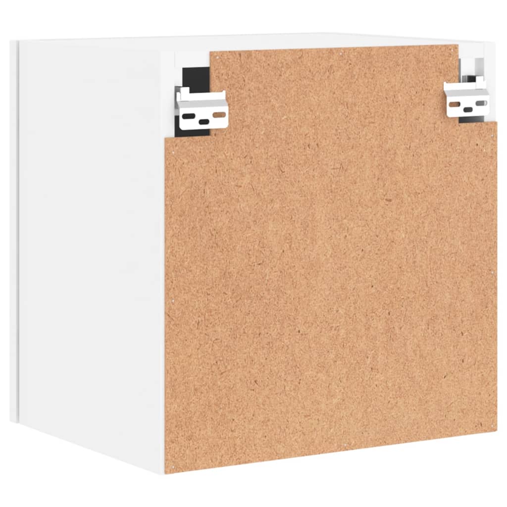 Sieninės TV spintelės, 2vnt., baltos, 40,5x30x40cm, mediena