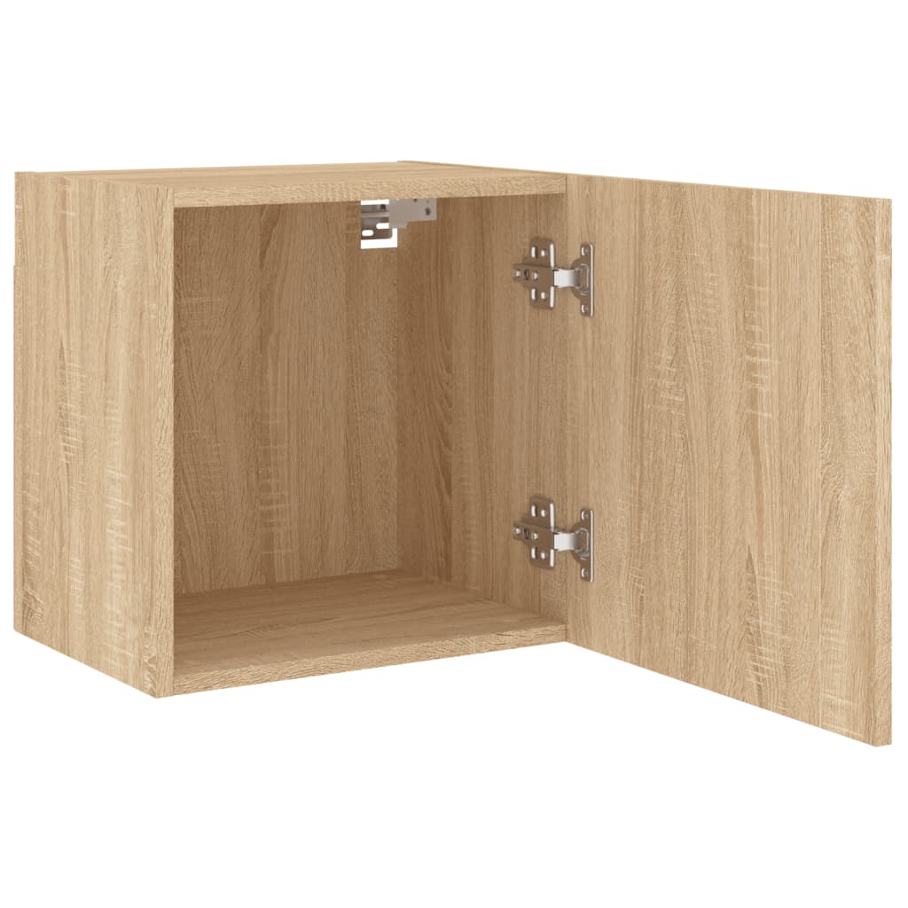 Wall-mounted TV cabinets, 2 pcs., oak, 40.5x30x40cm, wood