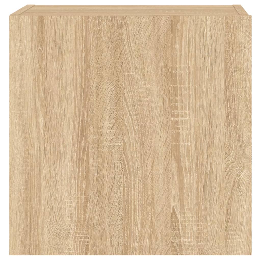 Wall-mounted TV cabinets, 2 pcs., oak, 40.5x30x40cm, wood