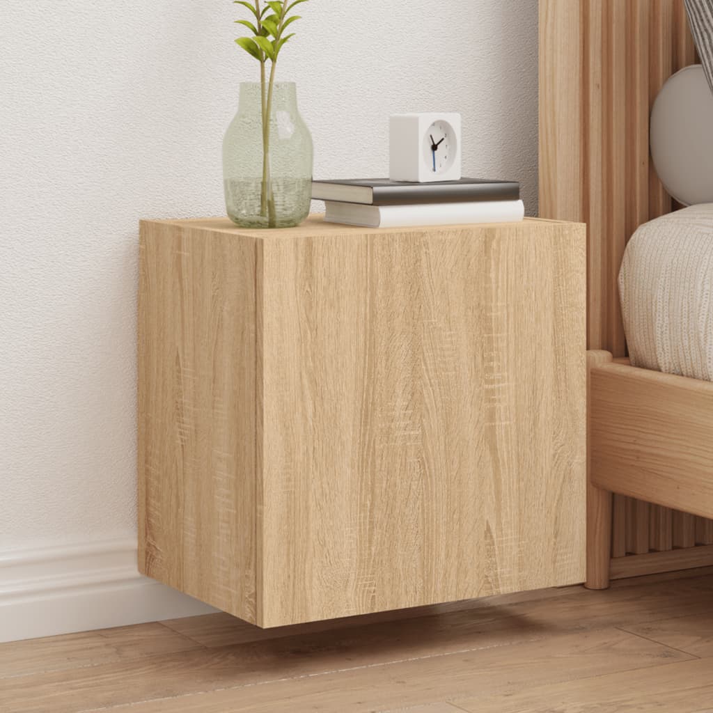 Wall-mounted TV cabinets, 2 pcs., oak, 40.5x30x40cm, wood