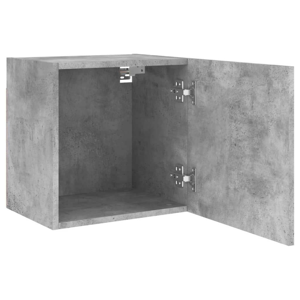 Wall-mounted TV cabinet, concrete grey, 40.5x30x40cm, engineered wood