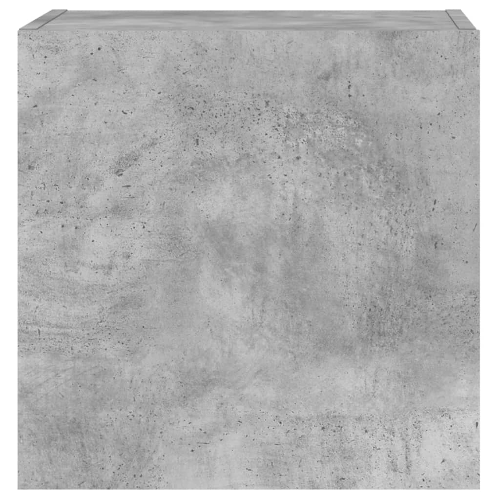 Wall-mounted TV cabinet, concrete grey, 40.5x30x40cm, engineered wood