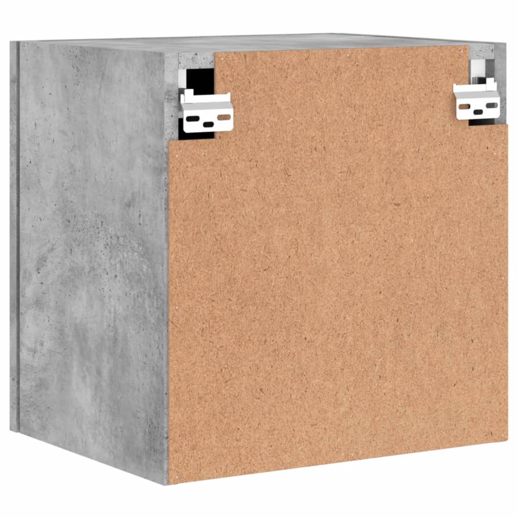 Wall-mounted TV cabinet, concrete grey, 40.5x30x40cm, engineered wood