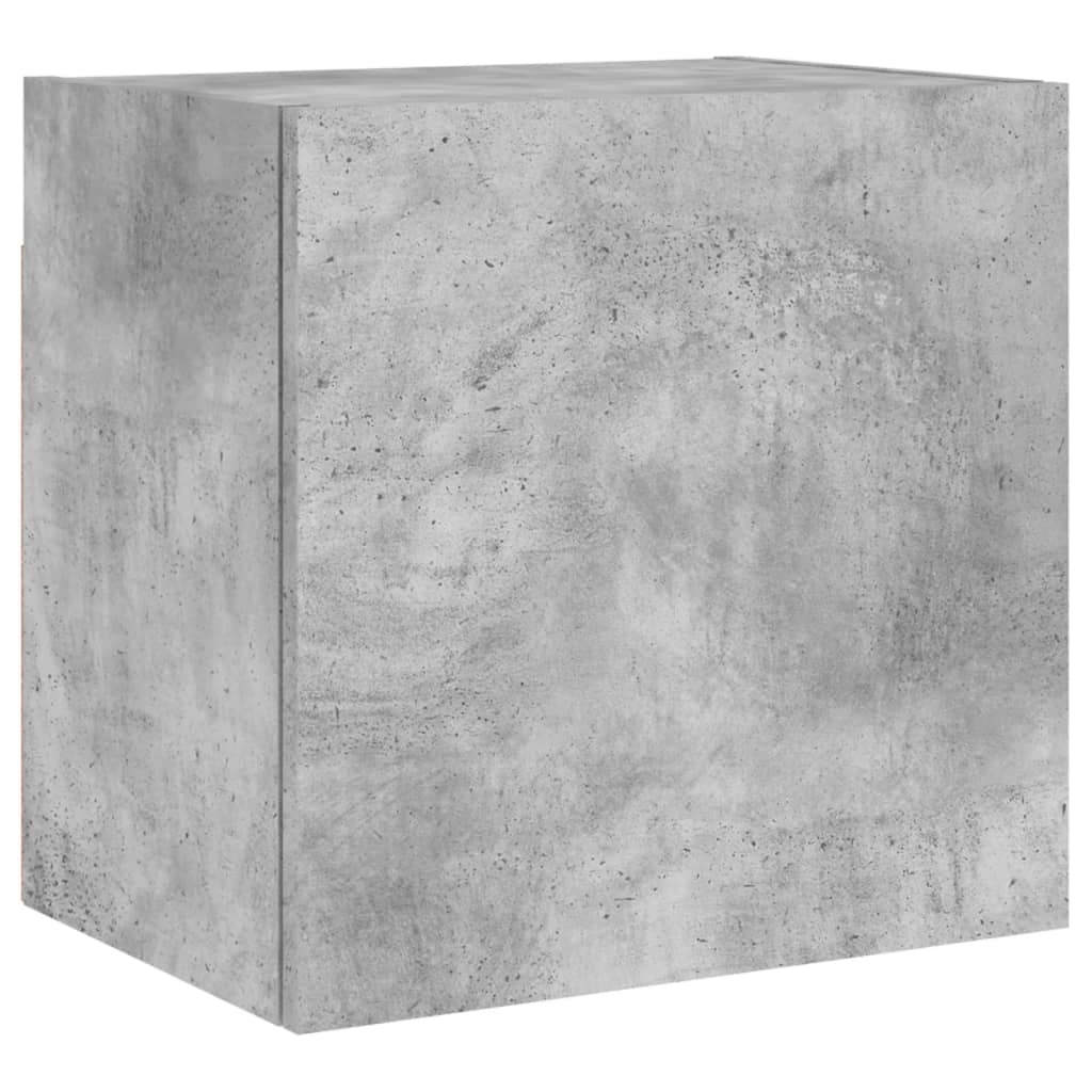 Sieninės TV spintelės, 2vnt., betono, 40,5x30x40cm, mediena