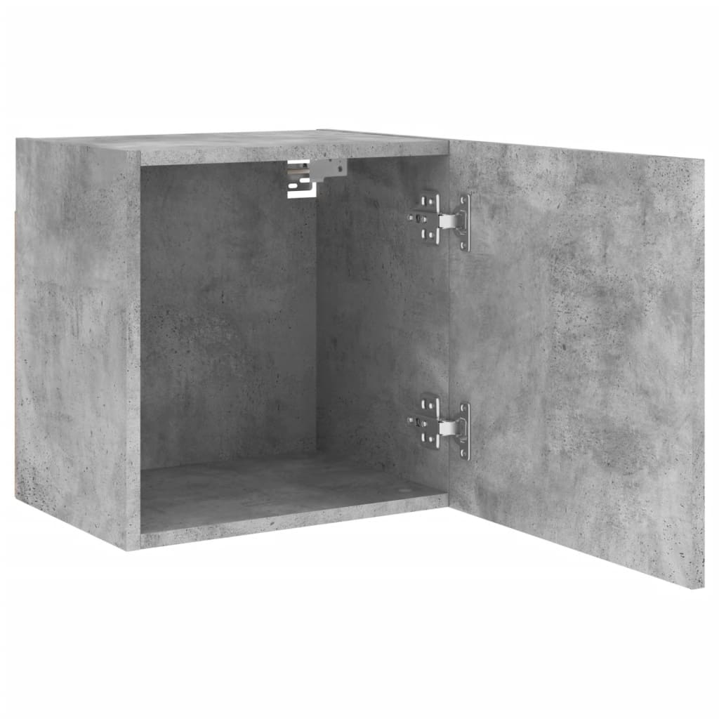 Sieninės TV spintelės, 2vnt., betono, 40,5x30x40cm, mediena