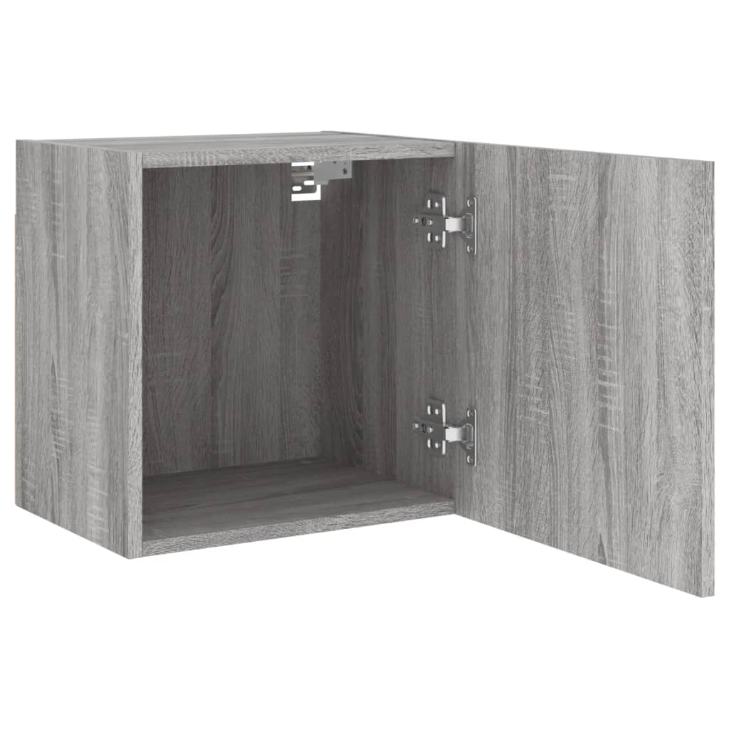 Wall-mounted TV cabinet, grey oak, 40.5x30x40cm, wood