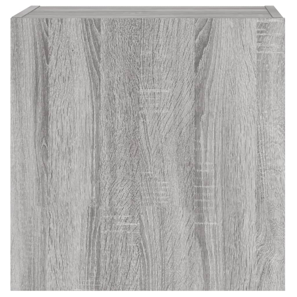 Wall-mounted TV cabinet, grey oak, 40.5x30x40cm, wood