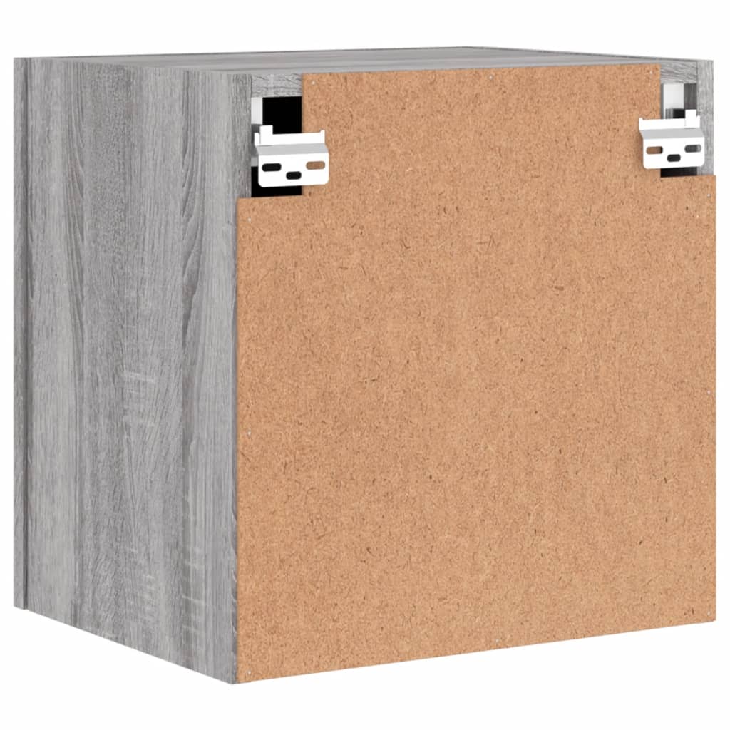 Wall-mounted TV cabinet, grey oak, 40.5x30x40cm, wood