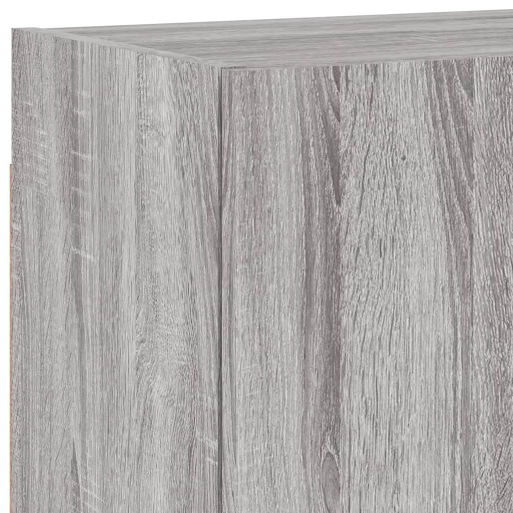 Sieninės TV spintelės, 2vnt., pilkos, 40,5x30x40cm, mediena