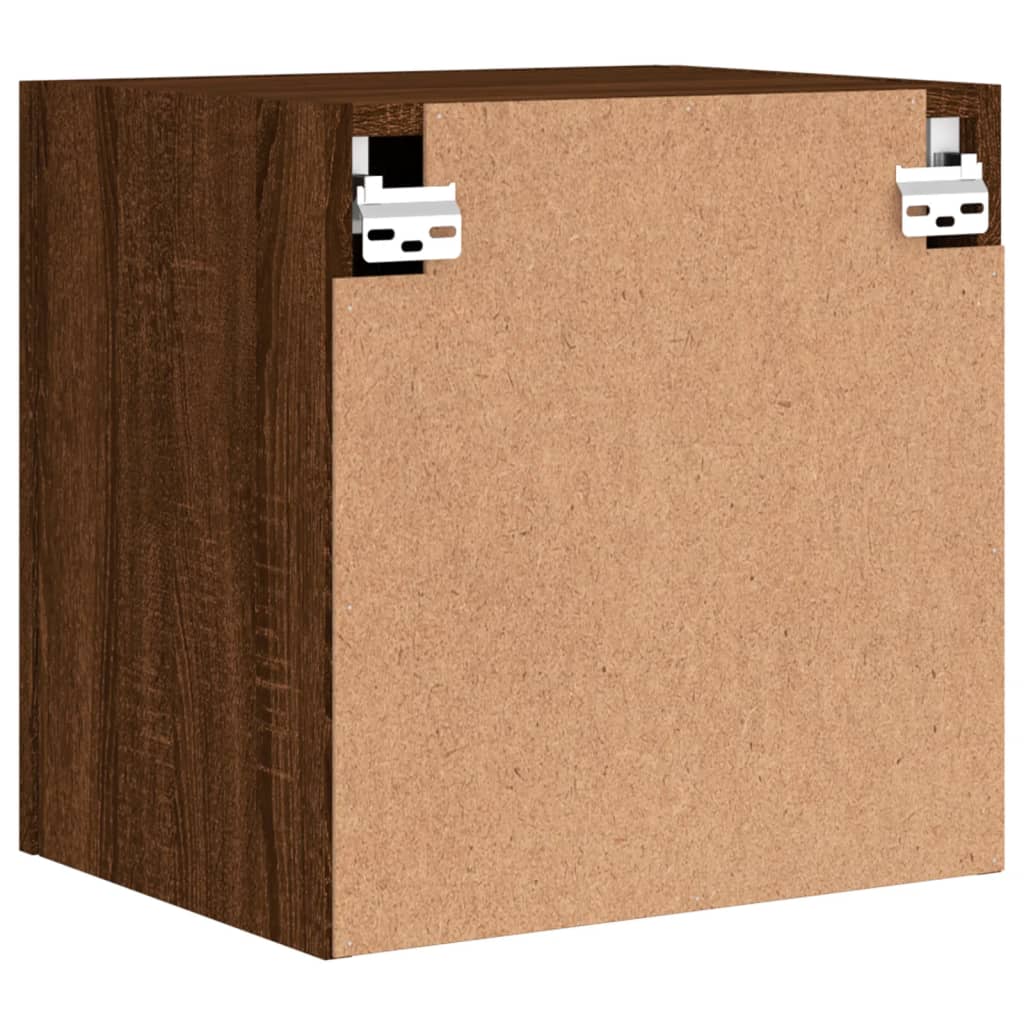 Sieninės TV spintelės, 2vnt., rudos, 40,5x30x40cm, mediena