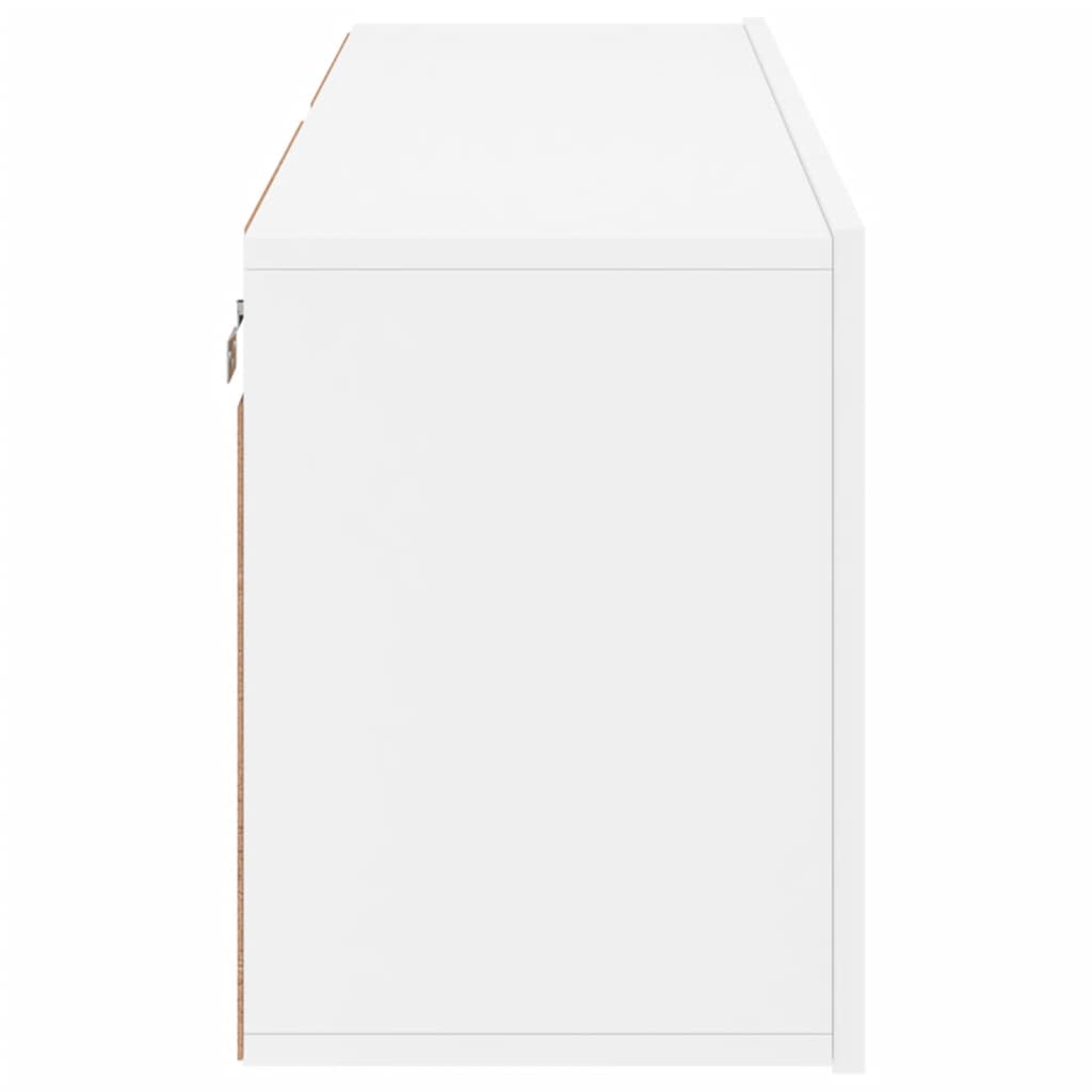 Prie sienos montuojamos TV spintelės, 2vnt., baltos, 60x30x41cm