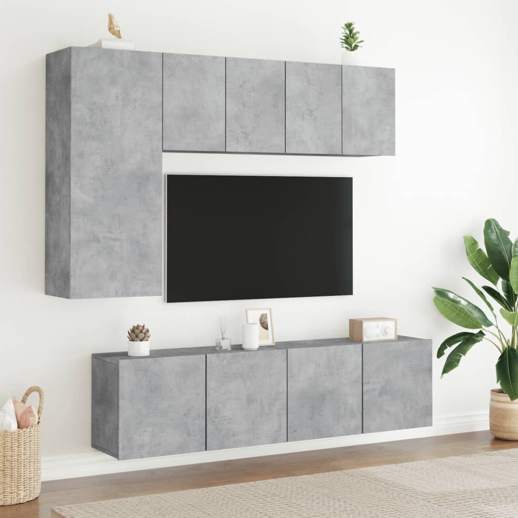 Pie sienas stiprināmi TV skapīši, 2 gab., betona, 60x30x41cm