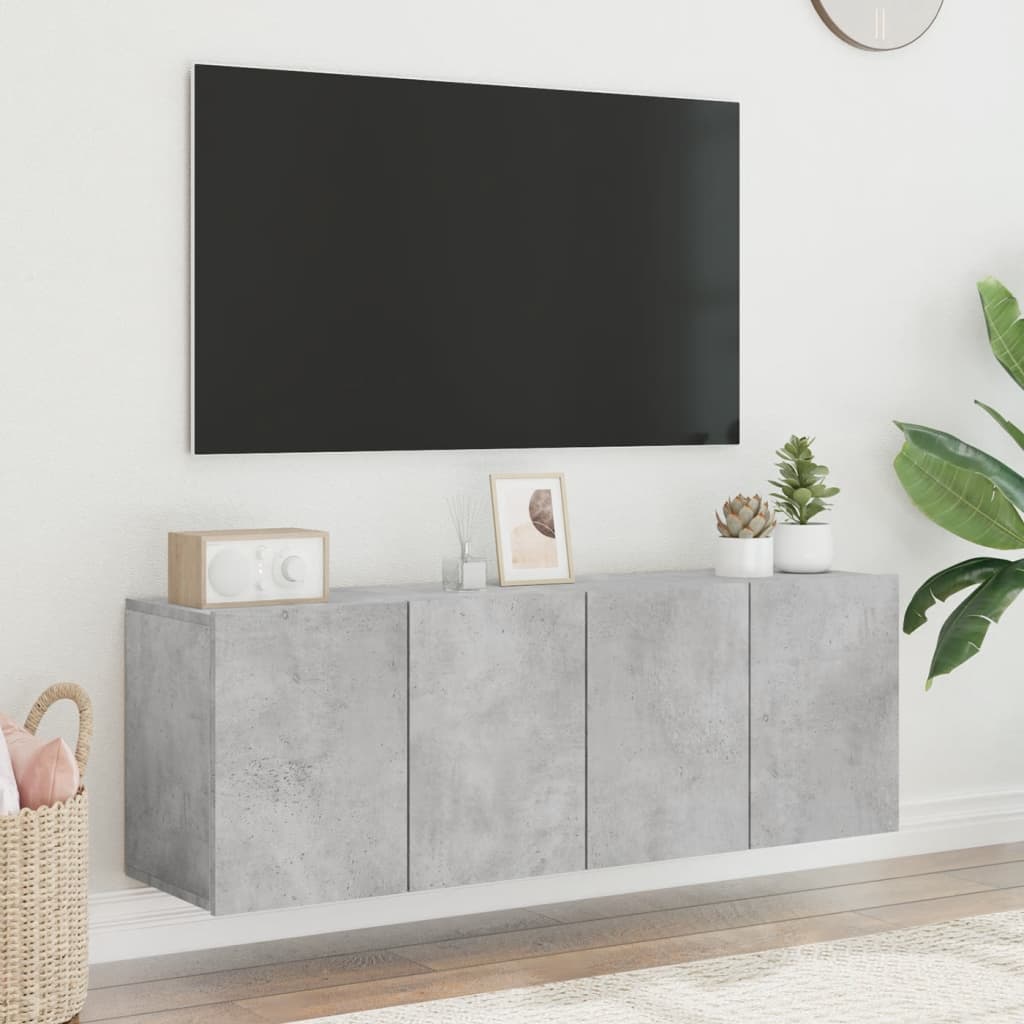 Pie sienas stiprināmi TV skapīši, 2 gab., betona, 60x30x41cm