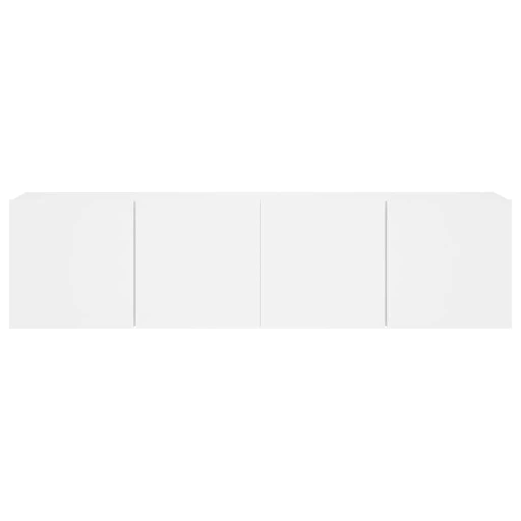 Wall-mounted TV cabinets, 2 pcs., white, 80x30x41cm