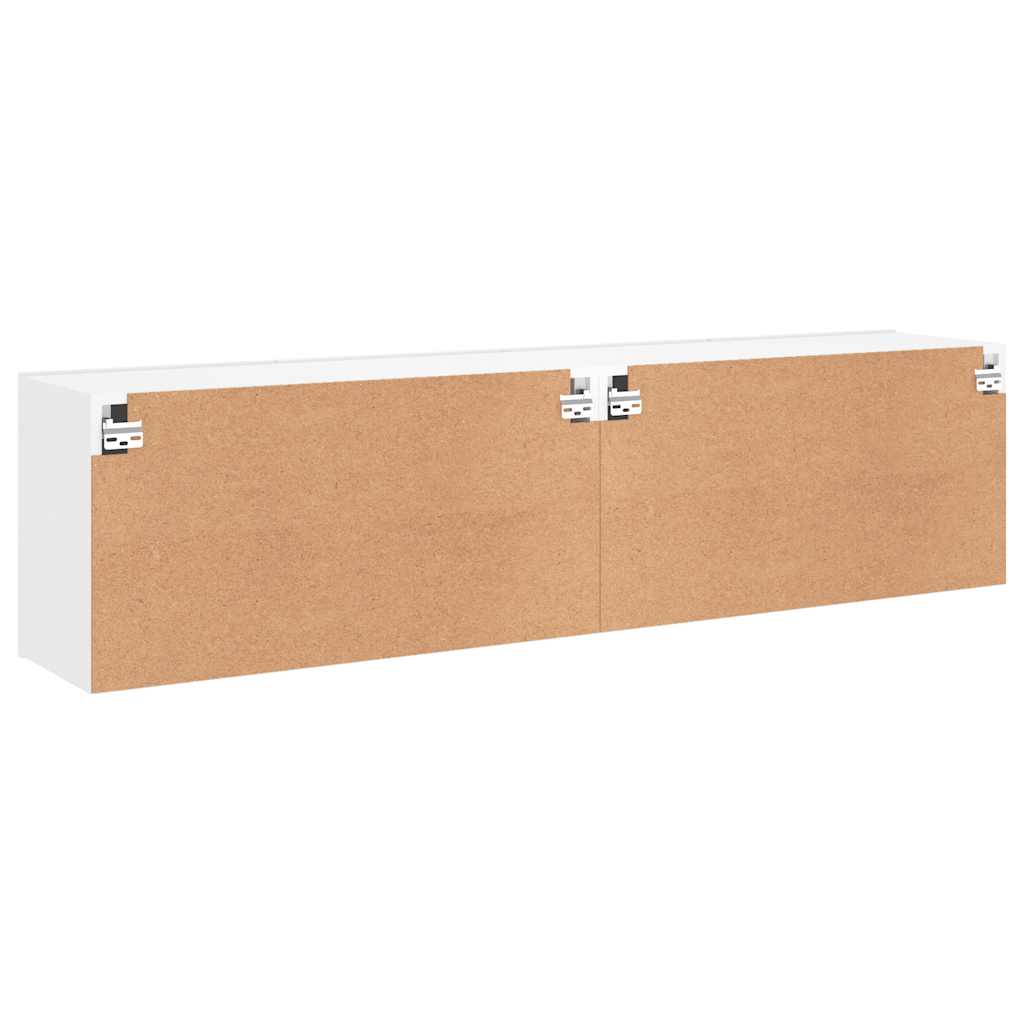 Wall-mounted TV cabinets, 2 pcs., white, 80x30x41cm