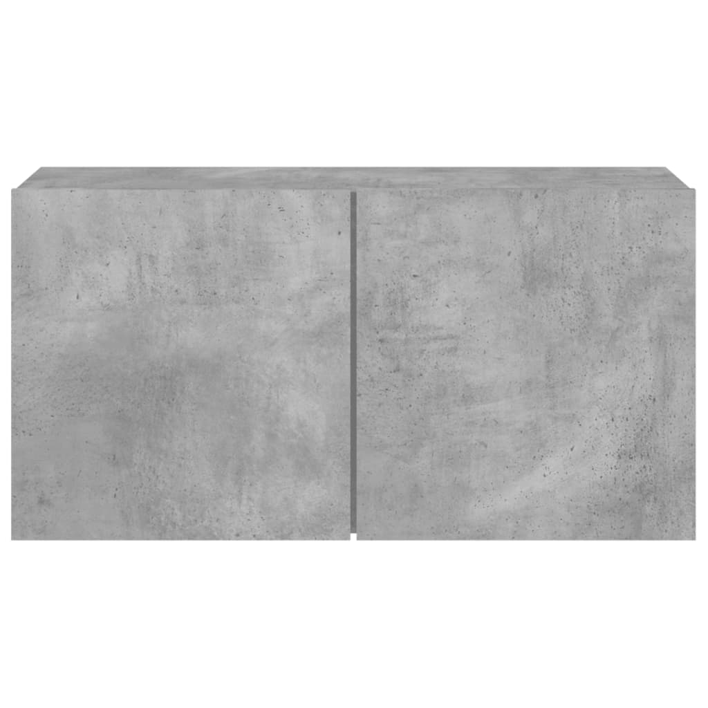 Pie sienas stiprināms TV skapītis, betona pelēks, 80x30x41 cm