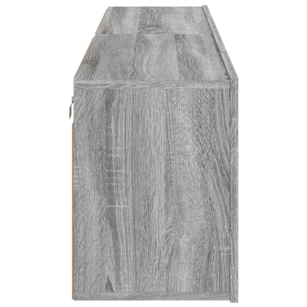 Wall-mounted TV cabinets, 2 pcs., gray oak, 80x30x41cm