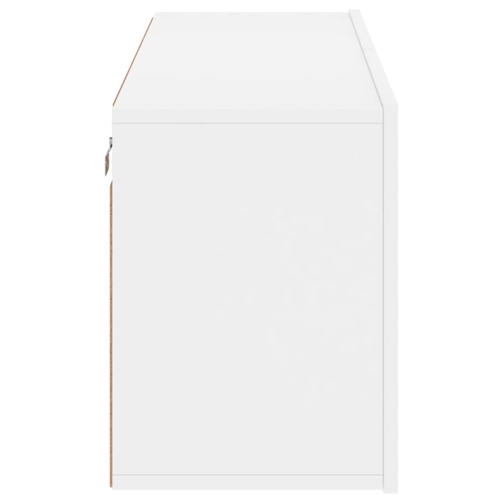Prie sienos montuojama TV spintelė, baltos spalvos, 100x30x41cm