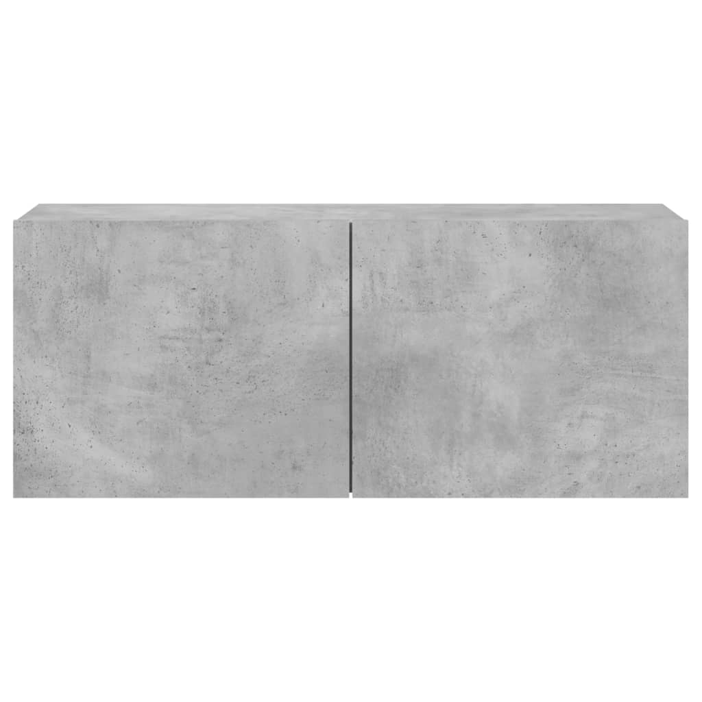 Pie sienas stiprināms TV skapītis, betona pelēks, 100x30x41cm