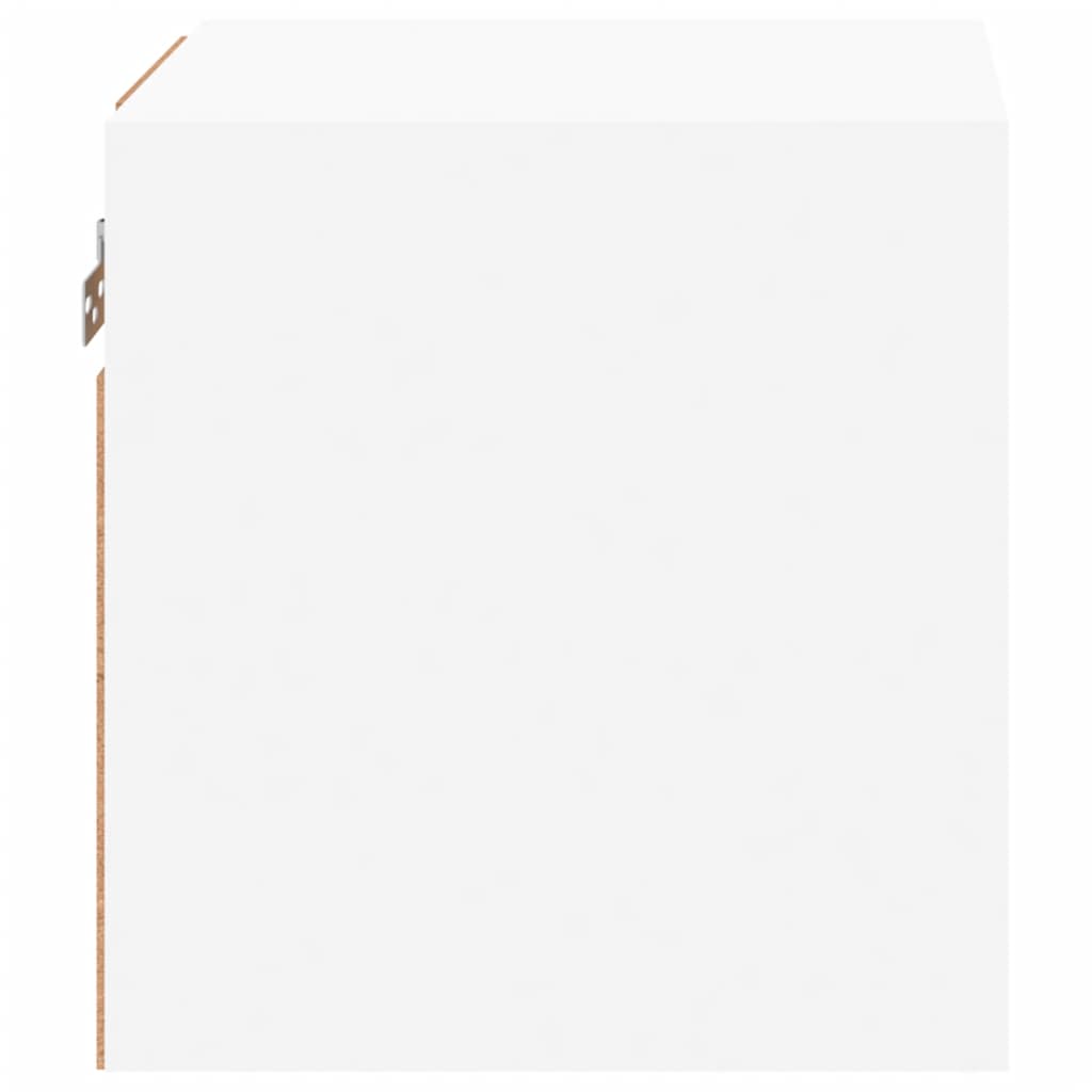 Sieninė TV spintelė su LED lemputėmis, balta, 30x28,5x30cm
