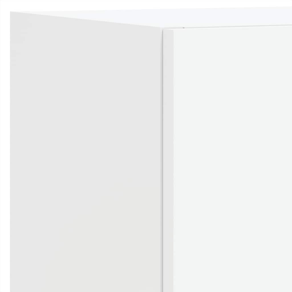 TV spintelės su LED lemputėmis, 2vnt., baltos, 30,5x30x90cm