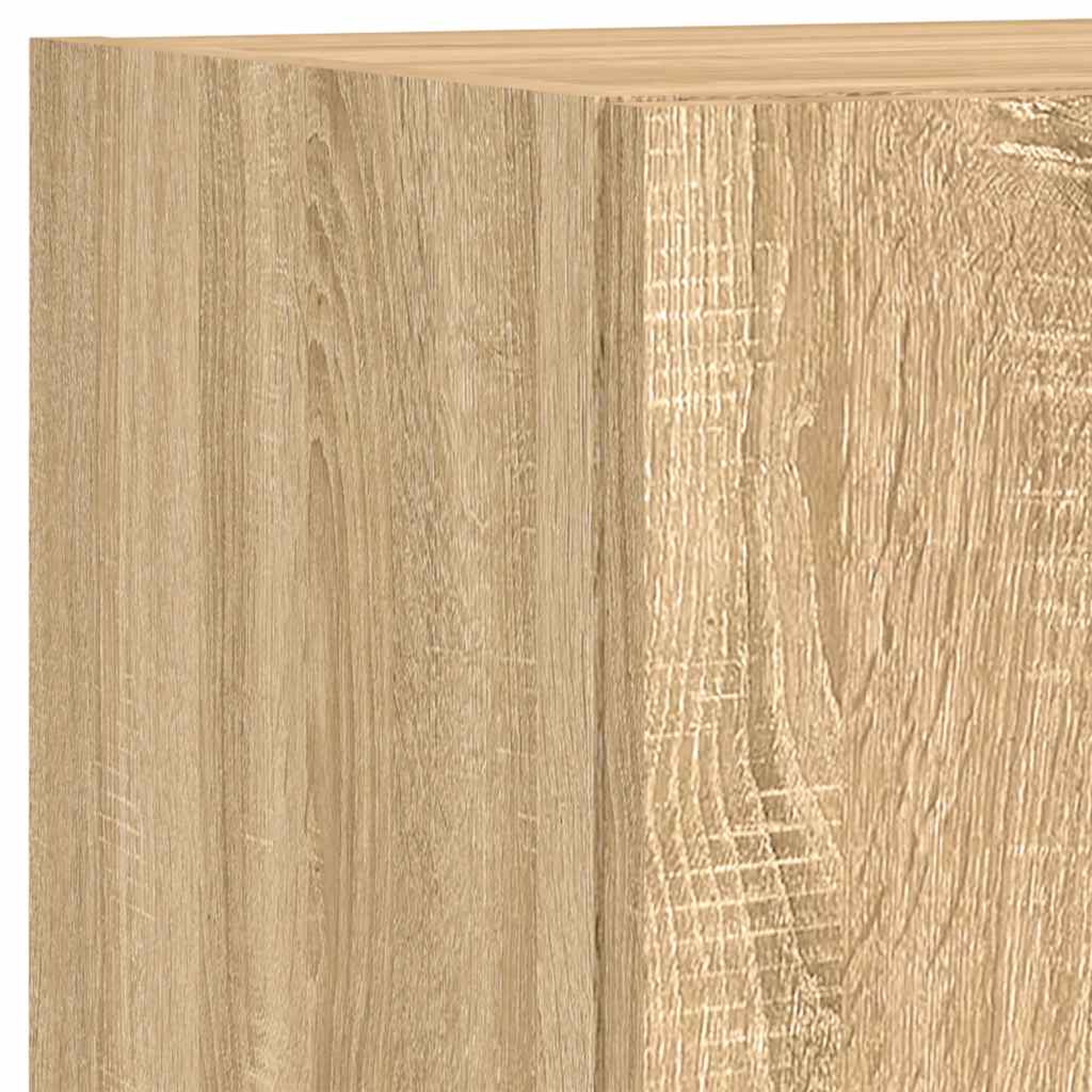 TV spintelės su LED lemputėmis, 2vnt., ąžuolo, 30,5x30x90cm