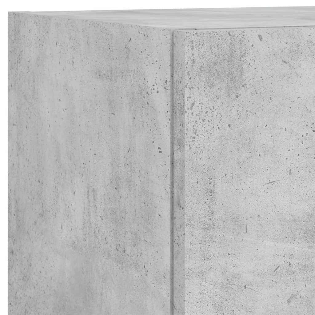 TV spintelė su LED lemputėmis, betono pilka, 30,5x30x90cm