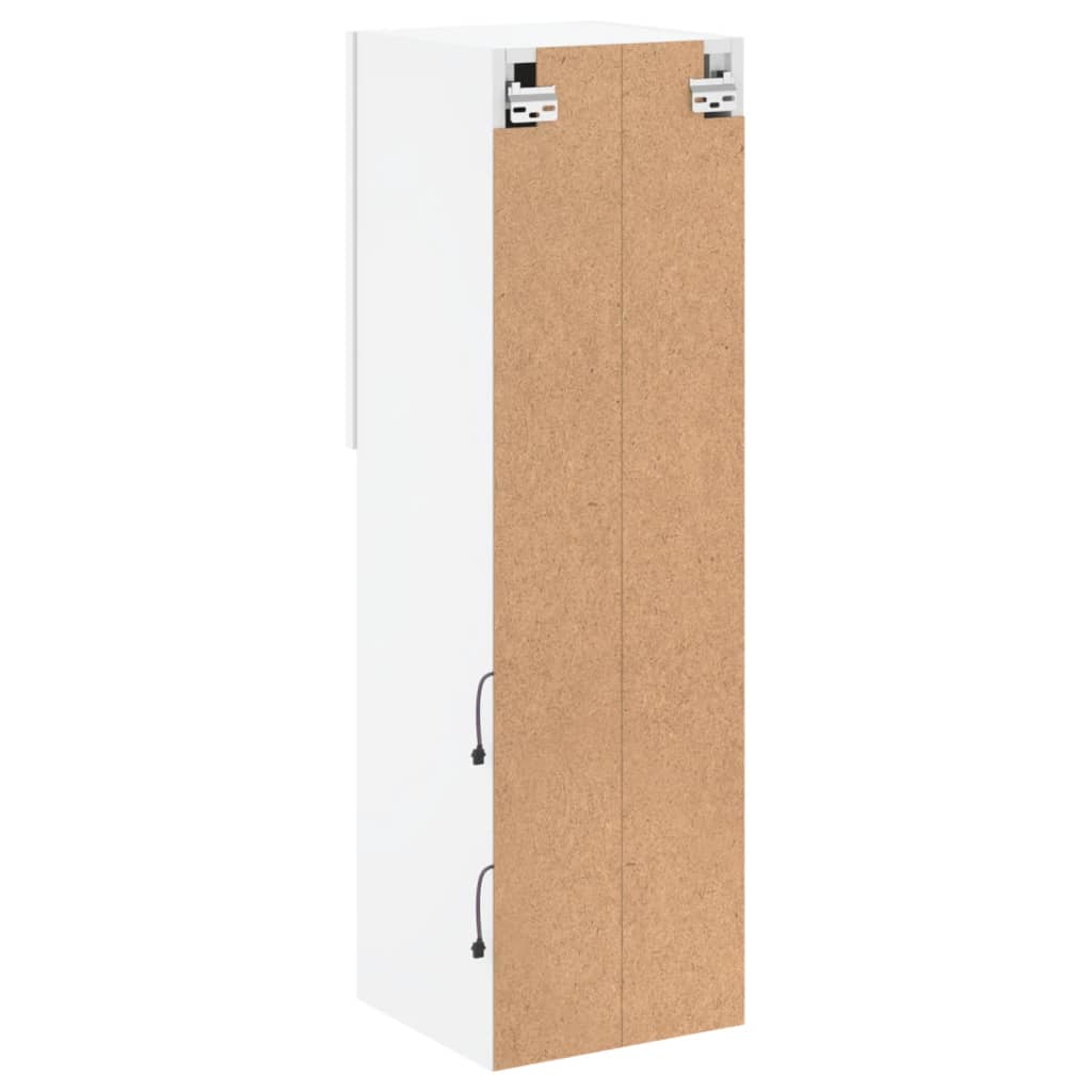 TV spintelė su LED lemputėmis, baltos spalvos, 30,5x30x102cm