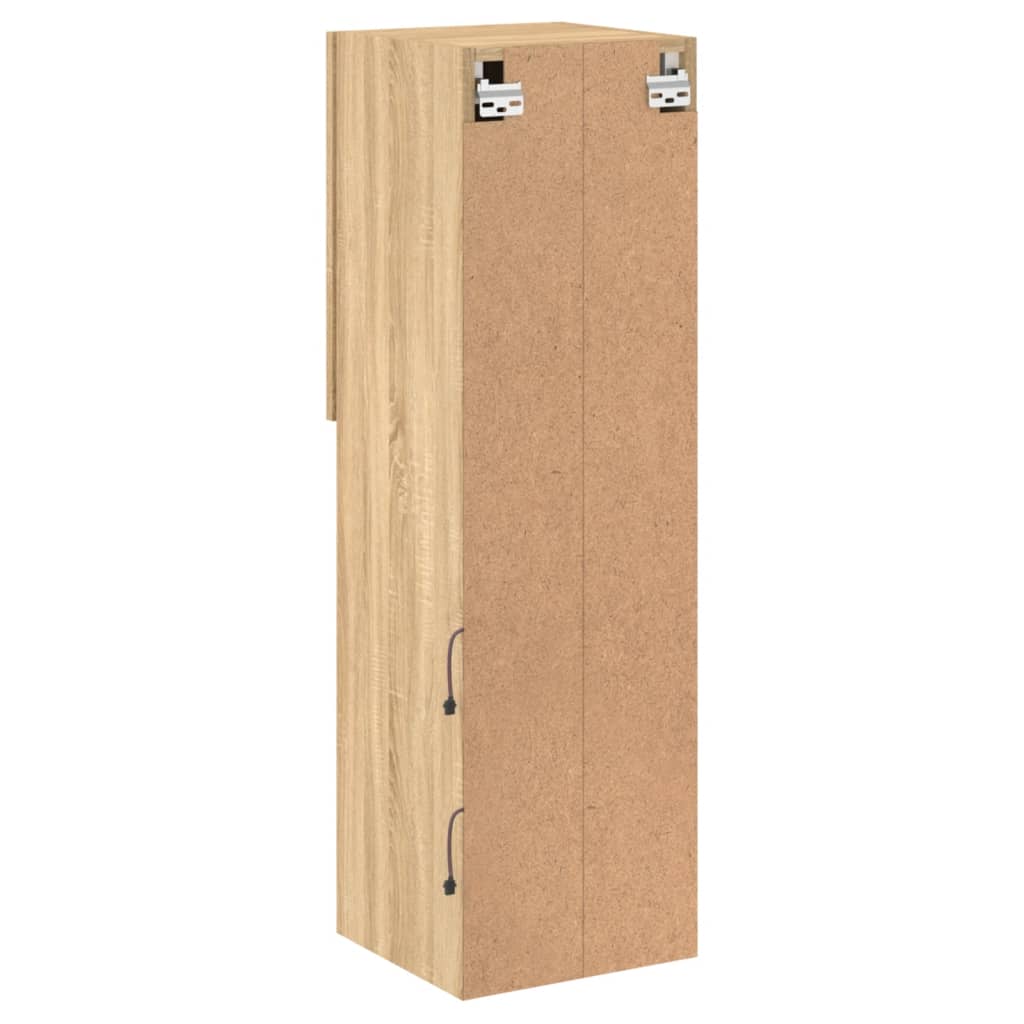 TV skapji ar LED gaismām, 2 gab., ozolkoka, 30,5x30x102cm