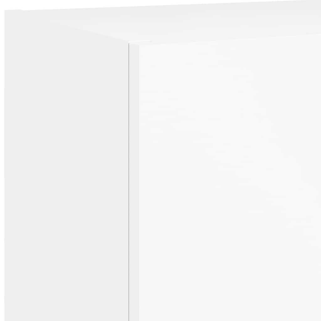 TV spintelės su LED lemputėmis, 2vnt., baltos, 40,5x30x90cm