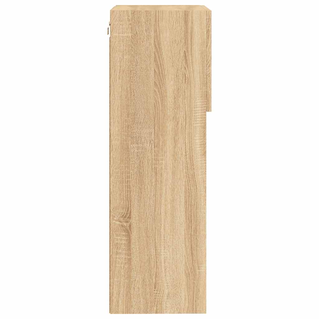 TV Cabinets with LED lights, 2 pcs., oak, 40.5x30x90cm