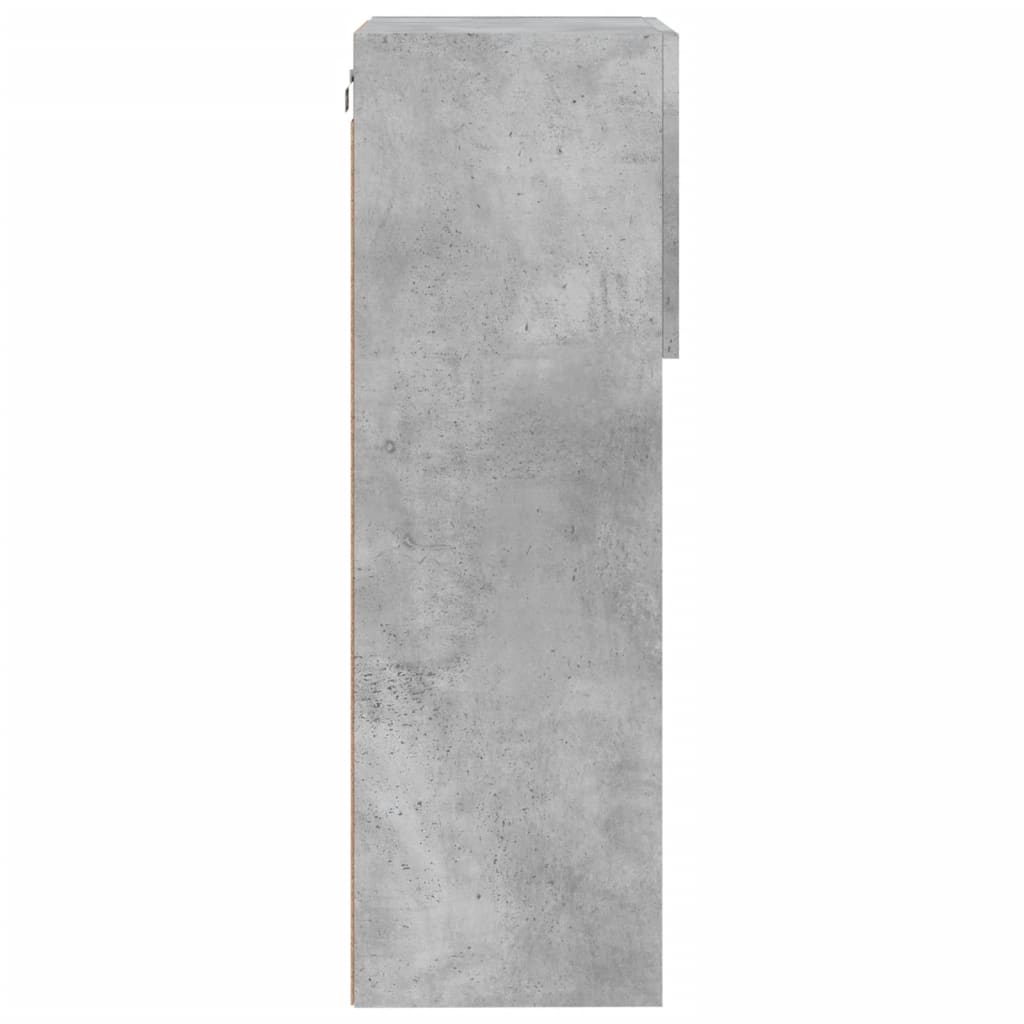 TV spintelės su LED lemputėmis, 2vnt., betono, 40,5x30x90cm