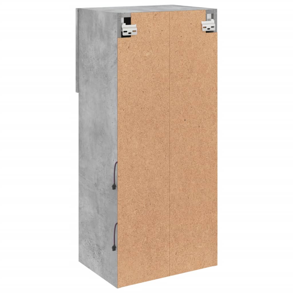 TV spintelės su LED lemputėmis, 2vnt., betono, 40,5x30x90cm