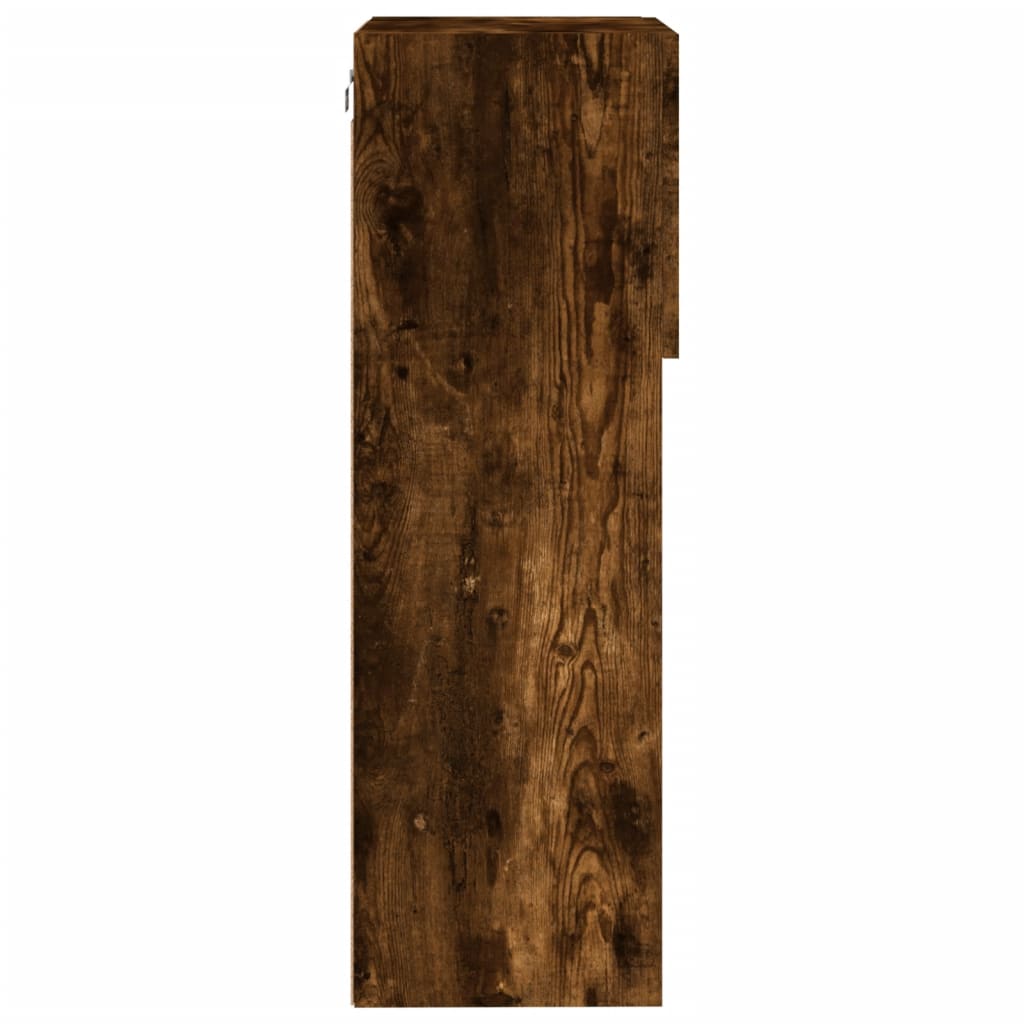 TV spintelės su LED, 2vnt., dūminio ąžuolo, 40,5x30x90cm