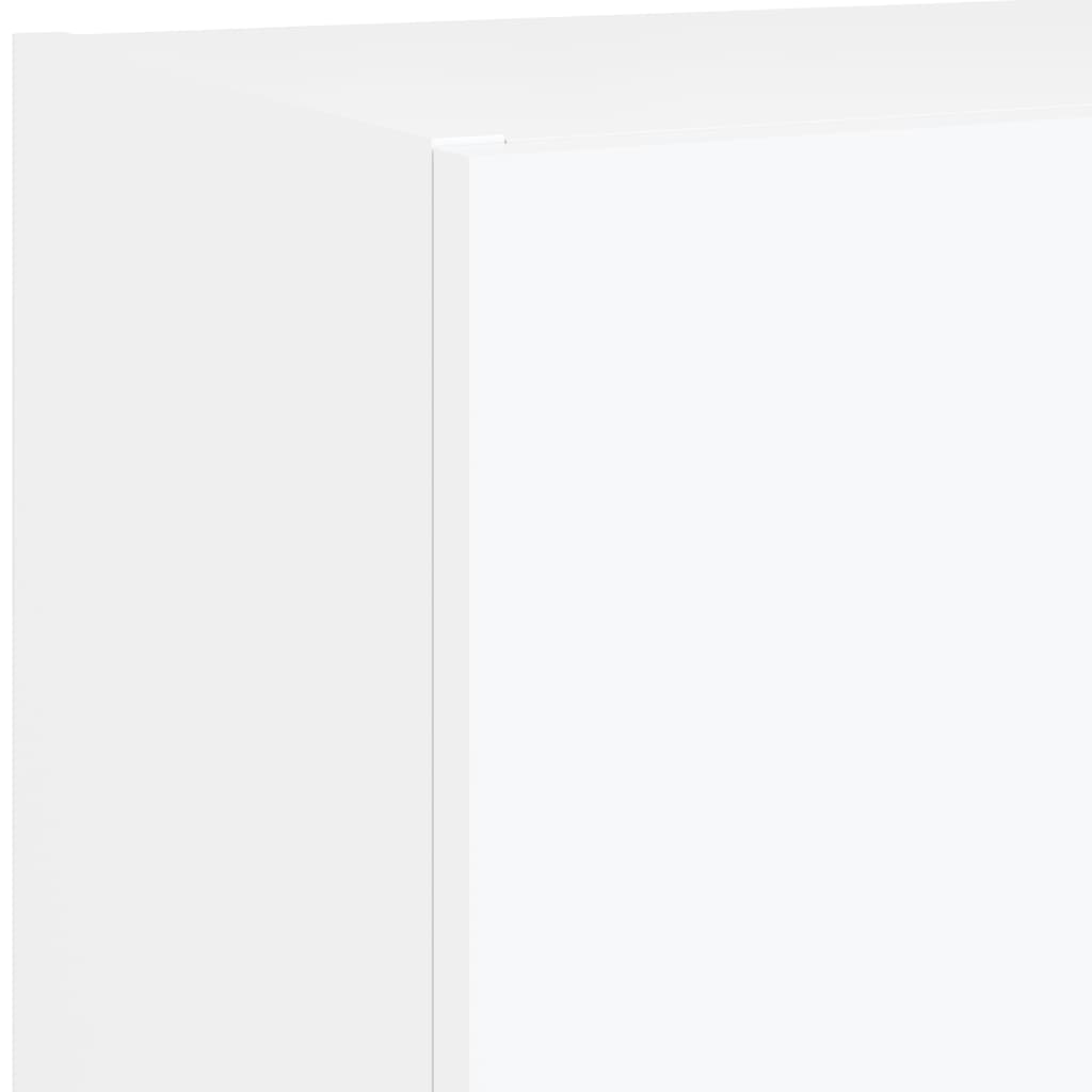 TV cabinet with LED lights, white, 40.5x30x102cm