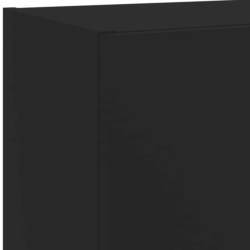 TV spintelė su LED lemputėmis, juodos spalvos, 40,5x30x102cm