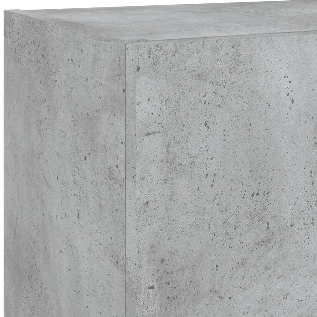 TV spintelė su LED lemputėmis, betono pilka, 40,5x30x102cm