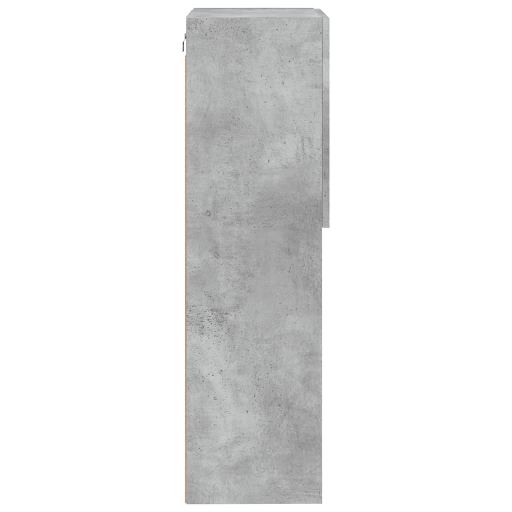TV cabinet with LED lights, concrete grey, 40.5x30x102cm